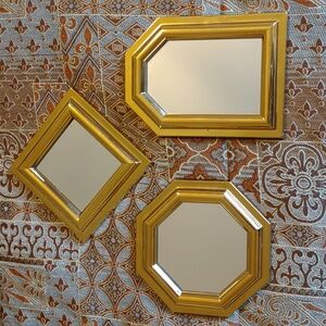 Vintage 1987 Burwood Gold Mirrors Set of 3